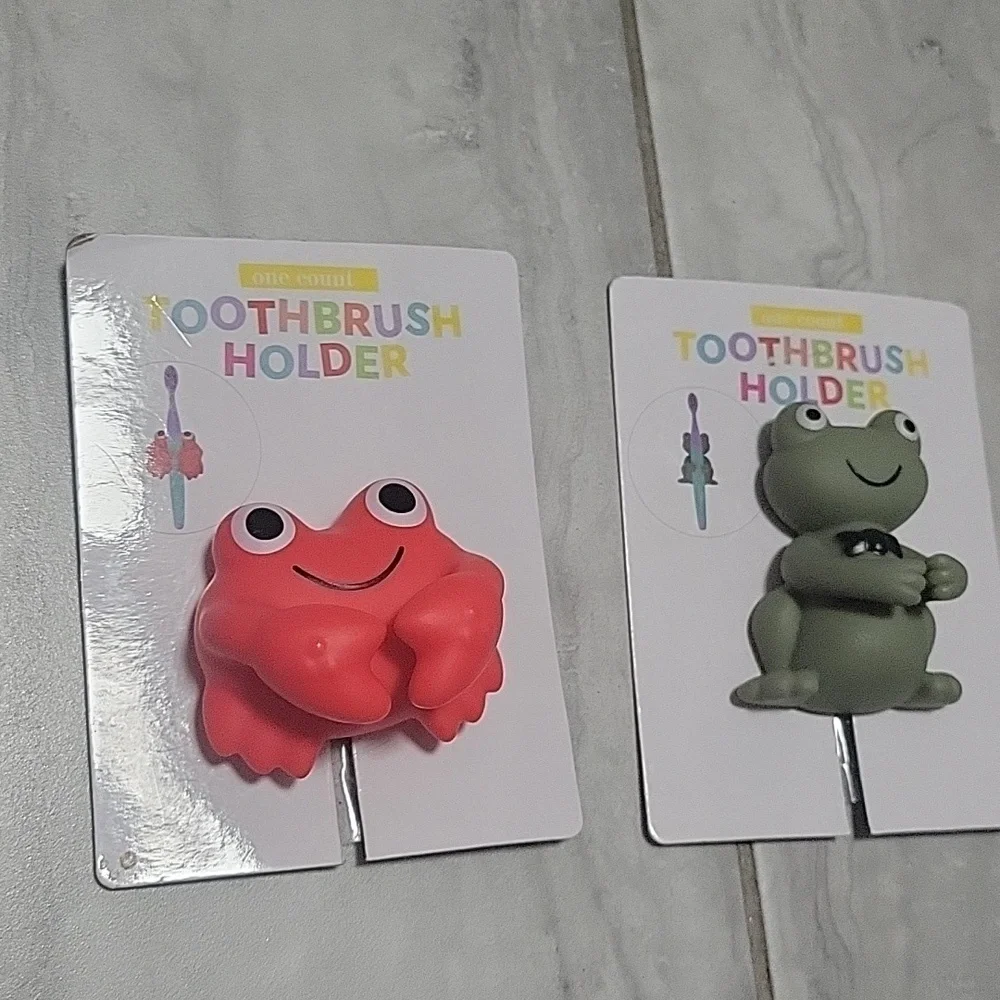 Toothbrush Holder Set - Green and Red